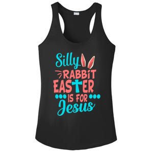 Christians Cute Silly Rabbit Easter Is For Jesus Ladies PosiCharge Competitor Racerback Tank