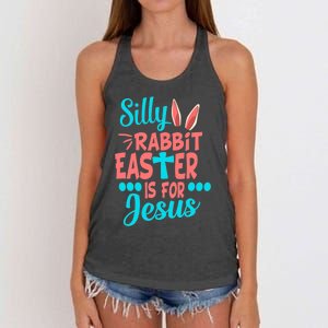 Christians Cute Silly Rabbit Easter Is For Jesus Women's Knotted Racerback Tank