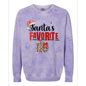 Cute Cheetah SantaS Favorite Ho Christmas S Great Gift Colorblast Crewneck Sweatshirt