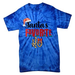 Cute Cheetah SantaS Favorite Ho Christmas S Great Gift Tie-Dye T-Shirt