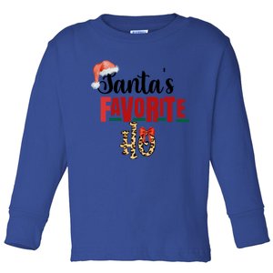 Cute Cheetah SantaS Favorite Ho Christmas S Great Gift Toddler Long Sleeve Shirt