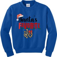 Cute Cheetah SantaS Favorite Ho Christmas S Great Gift Kids Sweatshirt