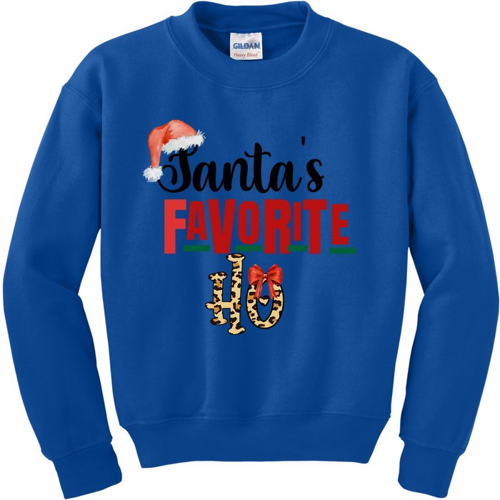 Cute Cheetah SantaS Favorite Ho Christmas S Great Gift Kids Sweatshirt