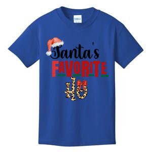 Cute Cheetah SantaS Favorite Ho Christmas S Great Gift Kids T-Shirt