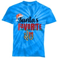 Cute Cheetah SantaS Favorite Ho Christmas S Great Gift Kids Tie-Dye T-Shirt