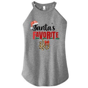 Cute Cheetah SantaS Favorite Ho Christmas S Great Gift Women's Perfect Tri Rocker Tank