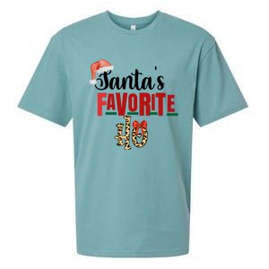 Cute Cheetah SantaS Favorite Ho Christmas S Great Gift Sueded Cloud Jersey T-Shirt