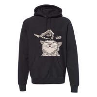 Cute Cat Skeleton Hand Boop Halloween Pet Women Premium Hoodie