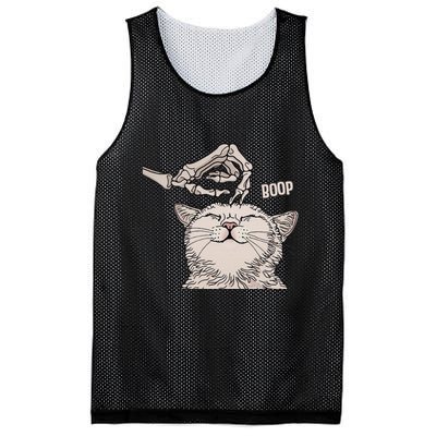 Cute Cat Skeleton Hand Boop Halloween Pet Women Mesh Reversible Basketball Jersey Tank