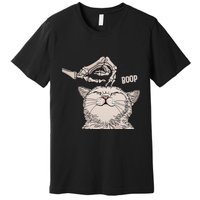 Cute Cat Skeleton Hand Boop Halloween Pet Women Premium T-Shirt