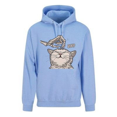 Cute Cat Skeleton Hand Boop Halloween Pet Women Unisex Surf Hoodie