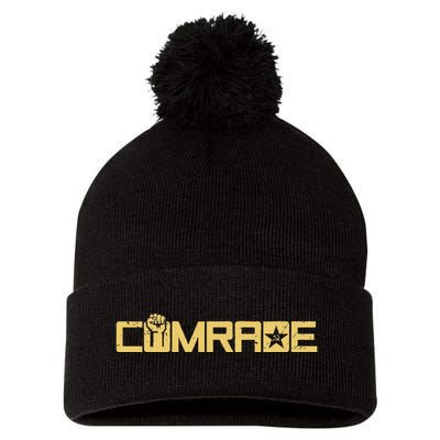 Comrade Communis Socialist Workers Communism Pom Pom 12in Knit Beanie
