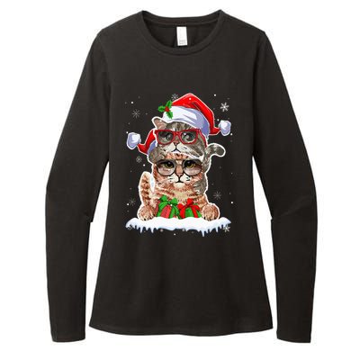 Cat Christmas Santa Cat Mom Cat Dad Cat Lover Merry Catmas Womens CVC Long Sleeve Shirt