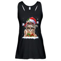 Cat Christmas Santa Cat Mom Cat Dad Cat Lover Merry Catmas Ladies Essential Flowy Tank