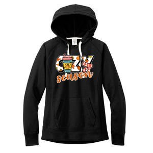 Cute Crazy Season Fall Autumn Coffee Pumpkin Spice Women's Fleece Hoodie