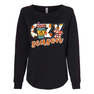 Cute Crazy Season Fall Autumn Coffee Pumpkin Spice Womens California Wash Sweatshirt