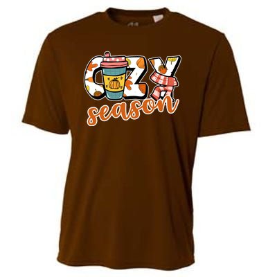 Cute Crazy Season Fall Autumn Coffee Pumpkin Spice Cooling Performance Crew T-Shirt