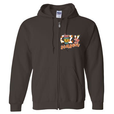 Cute Crazy Season Fall Autumn Coffee Pumpkin Spice Full Zip Hoodie