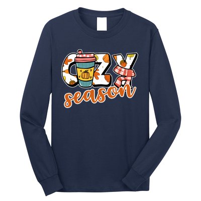 Cute Crazy Season Fall Autumn Coffee Pumpkin Spice Long Sleeve Shirt