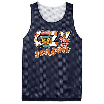 Cute Crazy Season Fall Autumn Coffee Pumpkin Spice Mesh Reversible Basketball Jersey Tank