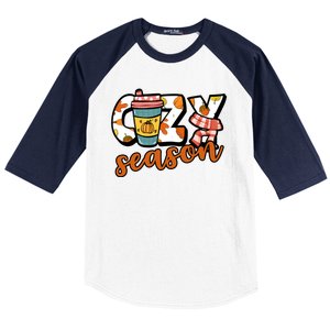 Cute Crazy Season Fall Autumn Coffee Pumpkin Spice Baseball Sleeve Shirt