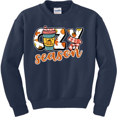 Cute Crazy Season Fall Autumn Coffee Pumpkin Spice Kids Sweatshirt