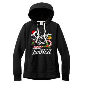 Candy Cane Sweet But Twisted Funny Christmas Great Gift Women's Fleece Hoodie