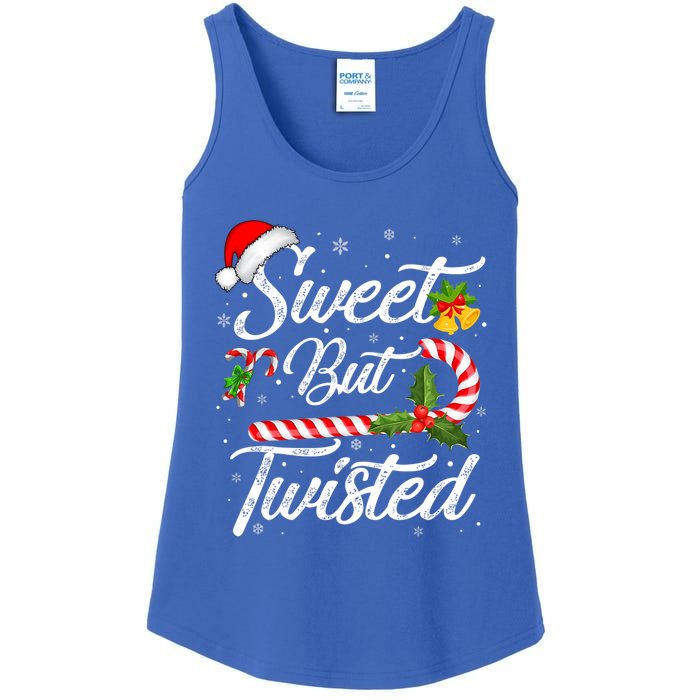 Candy Cane Sweet But Twisted Funny Christmas Great Gift Ladies Essential Tank