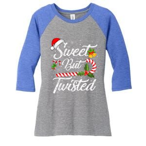 Candy Cane Sweet But Twisted Funny Christmas Great Gift Women's Tri-Blend 3/4-Sleeve Raglan Shirt