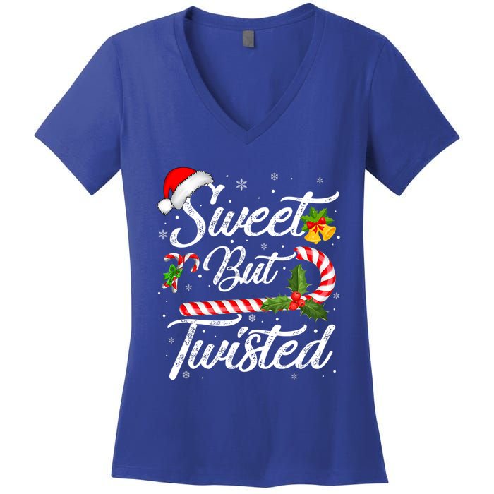 Candy Cane Sweet But Twisted Funny Christmas Great Gift Women's V-Neck T-Shirt