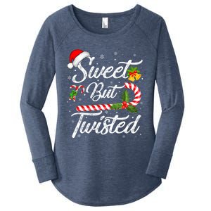 Candy Cane Sweet But Twisted Funny Christmas Great Gift Women's Perfect Tri Tunic Long Sleeve Shirt