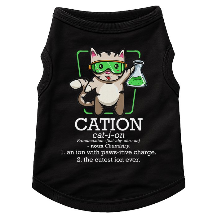 Cation Cute Science Cat Pawsitive Element Chemistry Teacher Doggie Tank
