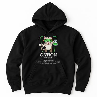 Cation Cute Science Cat Pawsitive Element Chemistry Teacher Hoodie