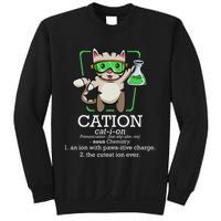 Cation Cute Science Cat Pawsitive Element Chemistry Teacher Sweatshirt