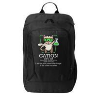 Cation Cute Science Cat Pawsitive Element Chemistry Teacher City Backpack