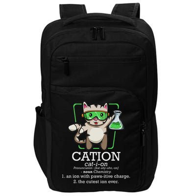 Cation Cute Science Cat Pawsitive Element Chemistry Teacher Impact Tech Backpack