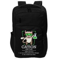 Cation Cute Science Cat Pawsitive Element Chemistry Teacher Impact Tech Backpack