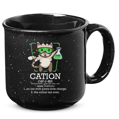 Cation Cute Science Cat Pawsitive Element Chemistry Teacher 15oz Campfire Ceramic Mug