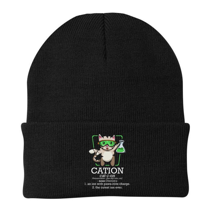 Cation Cute Science Cat Pawsitive Element Chemistry Teacher Beanie