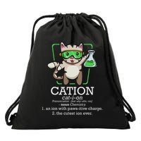 Cation Cute Science Cat Pawsitive Element Chemistry Teacher Drawstring Bag