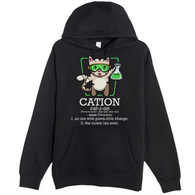 Cation Cute Science Cat Pawsitive Element Chemistry Teacher Premium Pullover Hoodie