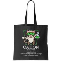 Cation Cute Science Cat Pawsitive Element Chemistry Teacher Bag