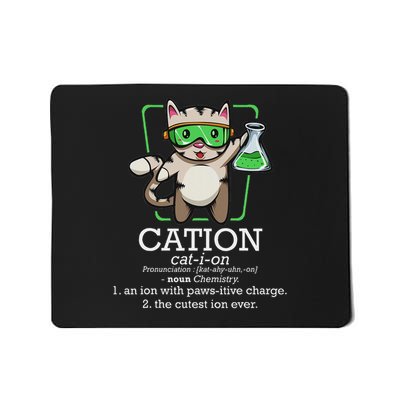 Cation Cute Science Cat Pawsitive Element Chemistry Teacher Mousepad