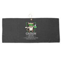 Cation Cute Science Cat Pawsitive Element Chemistry Teacher Large Microfiber Waffle Golf Towel