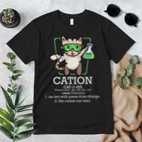 Cation Cute Science Cat Pawsitive Element Chemistry Teacher Premium T-Shirt