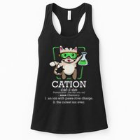 Cation Cute Science Cat Pawsitive Element Chemistry Teacher Womens Tank Top