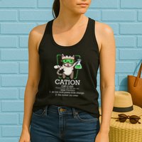 Cation Cute Science Cat Pawsitive Element Chemistry Teacher Womens Tank Top