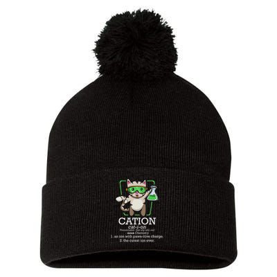 Cation Cute Science Cat Pawsitive Element Chemistry Teacher Pom Pom 12in Knit Beanie