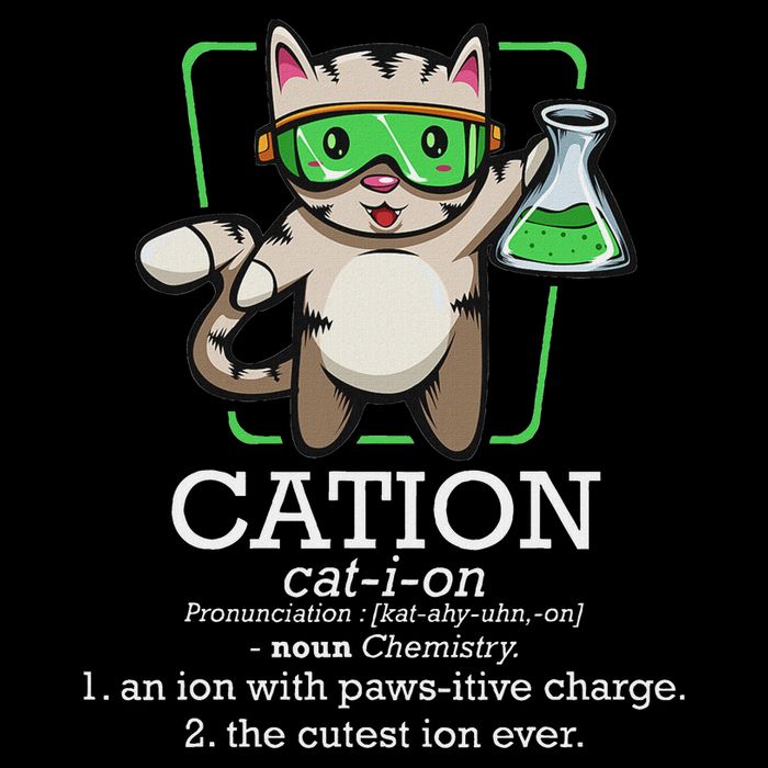 Cation Cute Science Cat Pawsitive Element Chemistry Teacher Baby Bodysuit