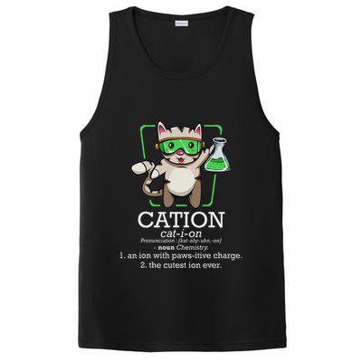 Cation Cute Science Cat Pawsitive Element Chemistry Teacher PosiCharge Competitor Tank
